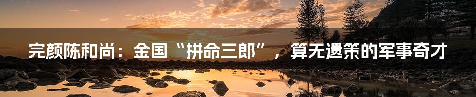 完颜陈和尚：金国“拼命三郎”，算无遗策的军事奇才