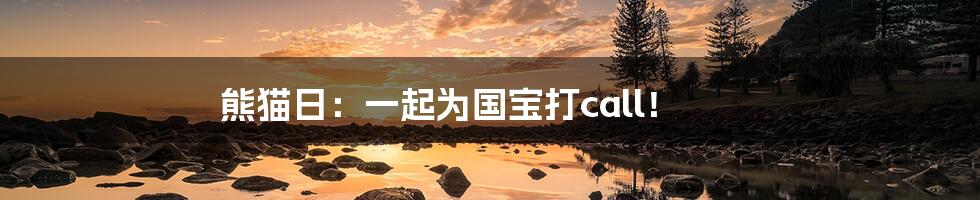 熊猫日:一起为国宝打call!