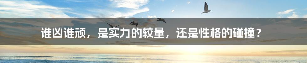 谁凶谁顽,是实力的较量,还是性格的碰撞?