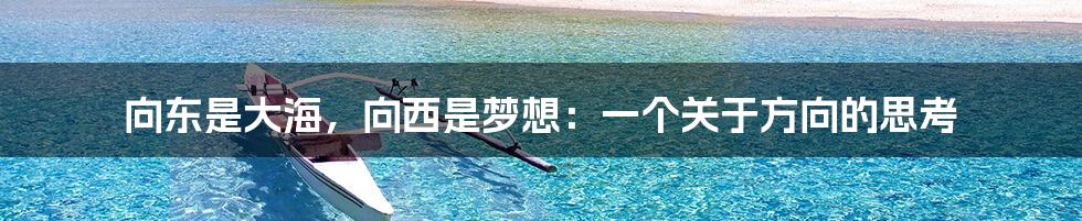 向东是大海,向西是梦想:一个关于方向的思考