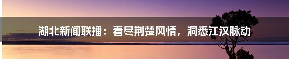 湖北新闻联播:看尽荆楚风情,洞悉江汉脉动