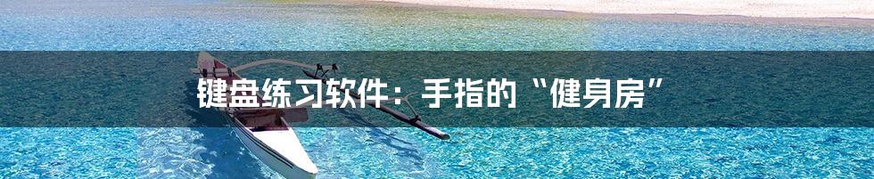 键盘练习软件:手指的“健身房”