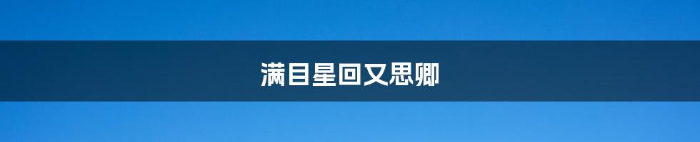 满目星回又思卿