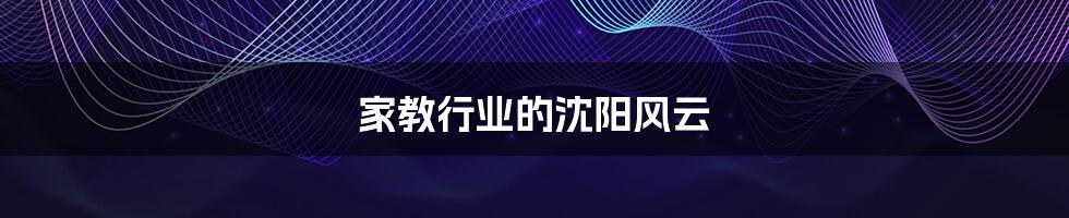 家教行业的沈阳风云