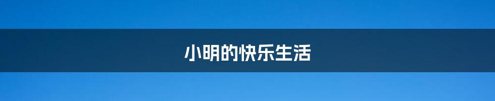 小明的快乐生活