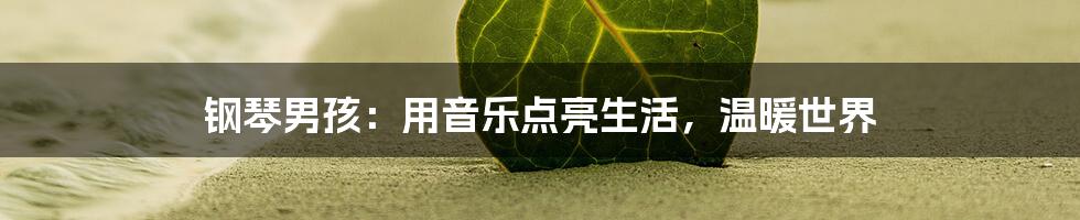 钢琴男孩:用音乐点亮生活,温暖世界
