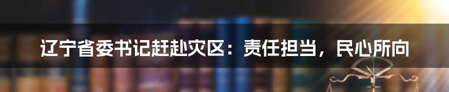 辽宁省委书记赶赴灾区:责任担当,民心所向