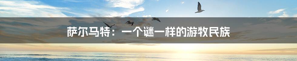 萨尔马特:一个谜一样的游牧民族