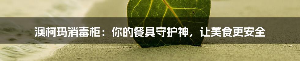 澳柯玛消毒柜:你的餐具守护神,让美食更安全