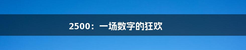 2500:一场数字的狂欢