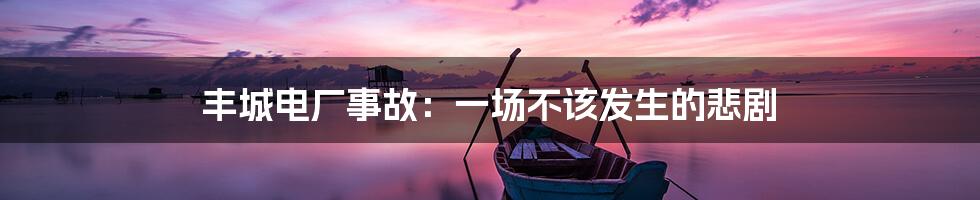 丰城电厂事故:一场不该发生的悲剧