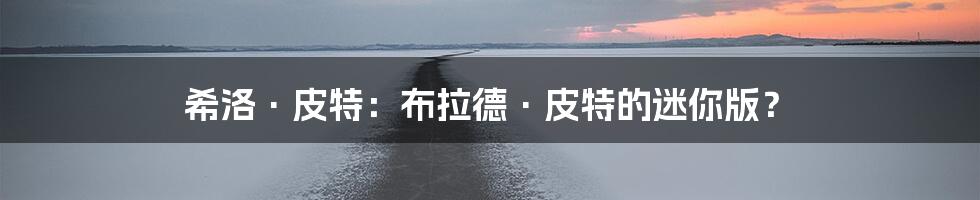 希洛·皮特:布拉德·皮特的迷你版?
