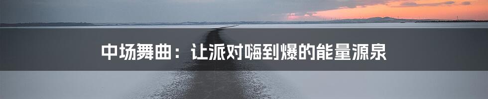 中场舞曲:让派对嗨到爆的能量源泉