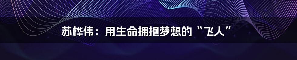 苏桦伟：用生命拥抱梦想的“飞人”