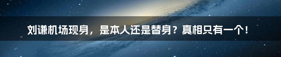 刘谦机场现身,是本人还是替身?真相只有一个!