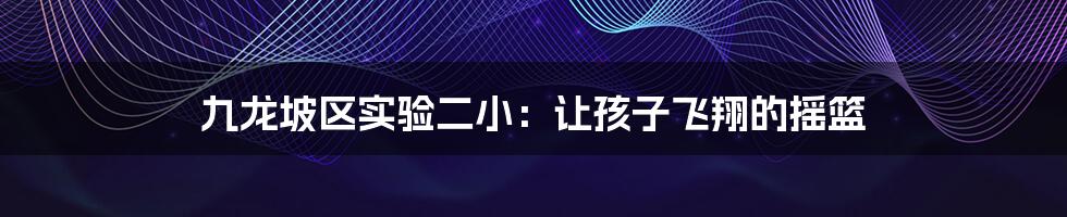九龙坡区实验二小:让孩子飞翔的摇篮
