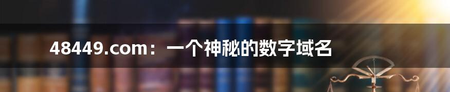 48449.com:一个神秘的数字域名