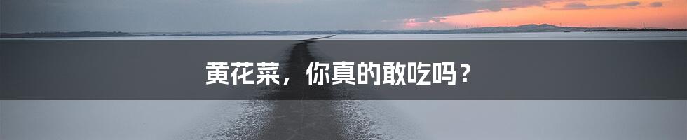 黄花菜,你真的敢吃吗?