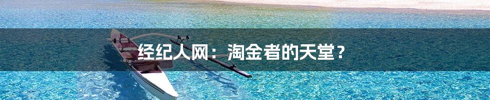经纪人网:淘金者的天堂?