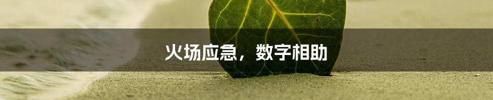 火场应急,数字相助