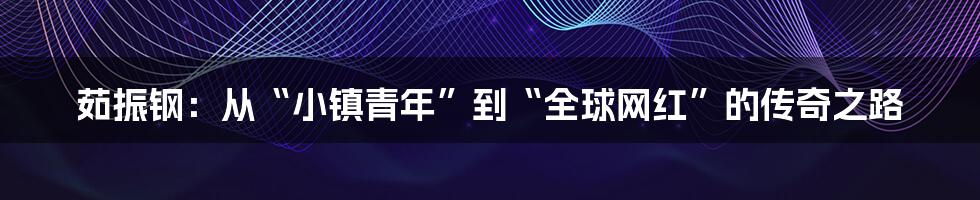茹振钢:从“小镇青年”到“全球网红”的传奇之路