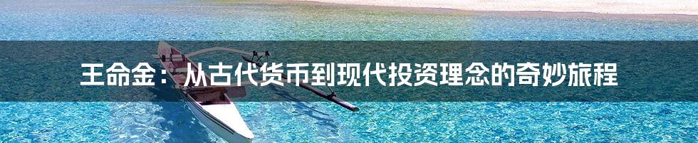 王命金:从古代货币到现代投资理念的奇妙旅程