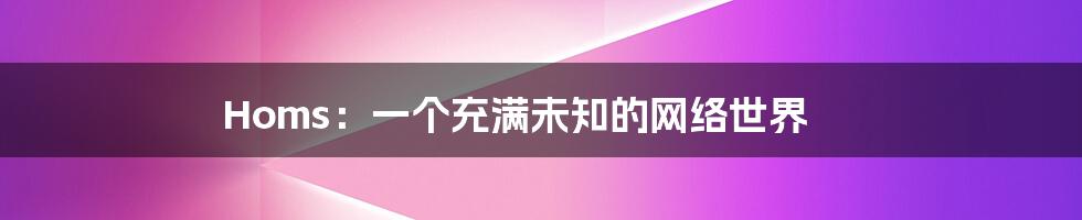 Homs:一个充满未知的网络世界