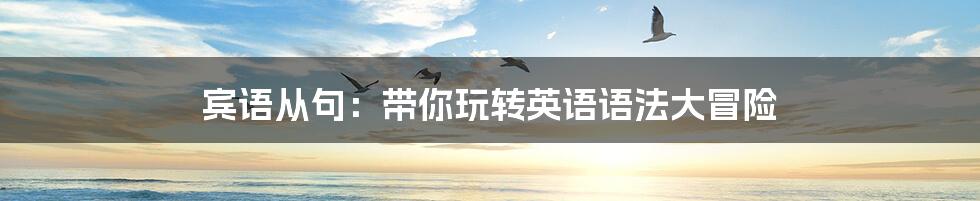 宾语从句:带你玩转英语语法大冒险