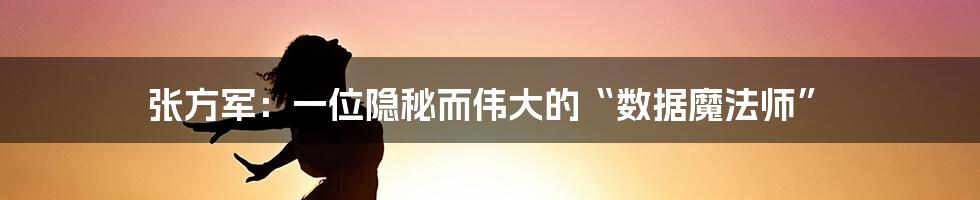 张方军:一位隐秘而伟大的“数据魔法师”