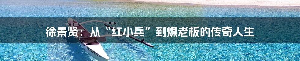 徐景贤:从“红小兵”到煤老板的传奇人生