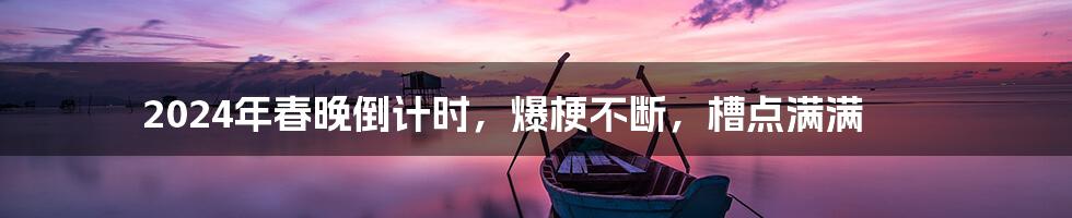 2024年春晚倒计时,爆梗不断,槽点满满