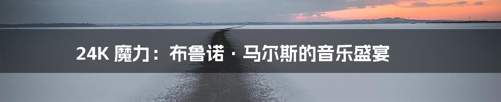 24K 魔力:布鲁诺·马尔斯的音乐盛宴