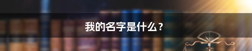 我的名字是什么?