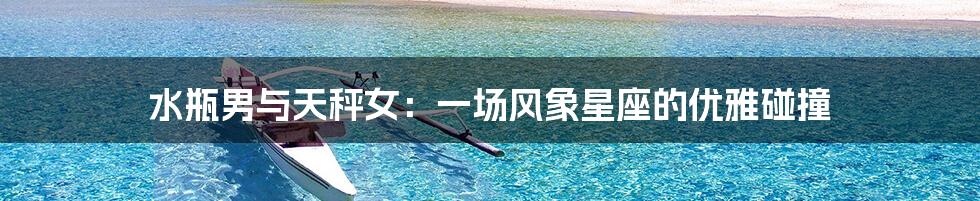 水瓶男与天秤女:一场风象星座的优雅碰撞