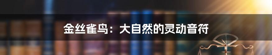 金丝雀鸟:大自然的灵动音符