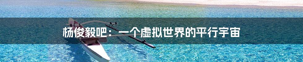 杨俊毅吧：一个虚拟世界的平行宇宙