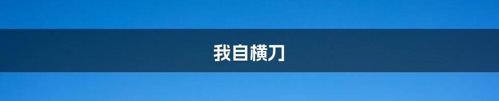 我自横刀