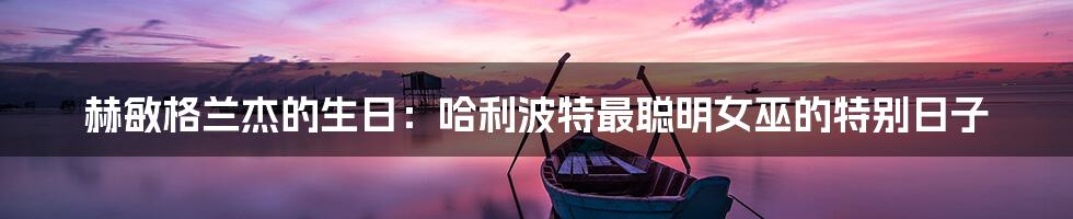 赫敏格兰杰的生日:哈利波特最聪明女巫的特别日子