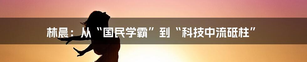 林晨:从“国民学霸”到“科技中流砥柱”