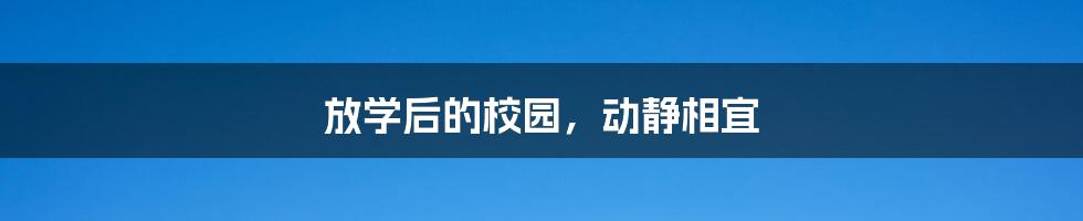 放学后的校园,动静相宜