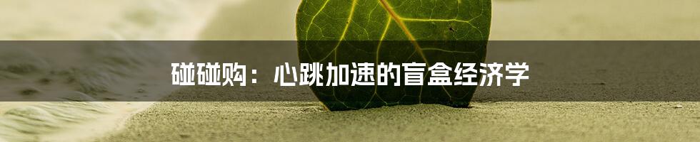 碰碰购:心跳加速的盲盒经济学