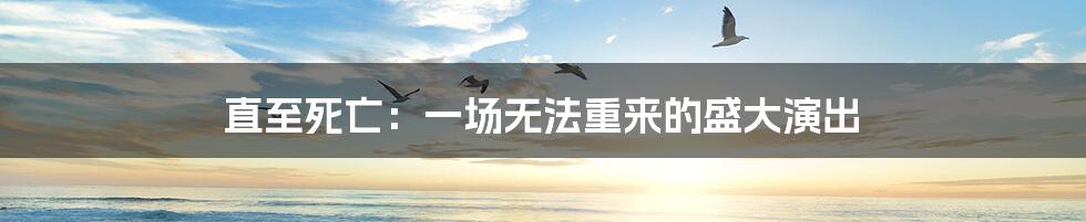 直至死亡:一场无法重来的盛大演出