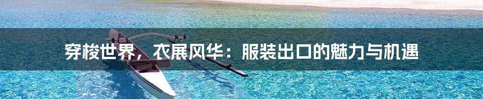 穿梭世界,衣展风华:服装出口的魅力与机遇