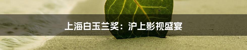 上海白玉兰奖:沪上影视盛宴