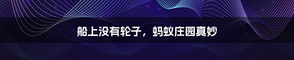船上没有轮子,蚂蚁庄园真妙