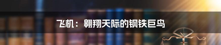 飞机：翱翔天际的钢铁巨鸟