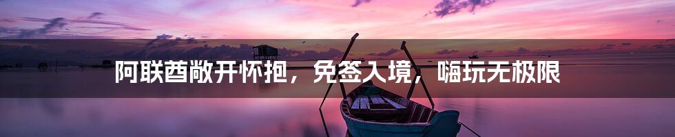 阿联酋敞开怀抱,免签入境,嗨玩无极限