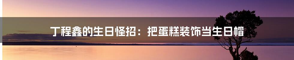 丁程鑫的生日怪招:把蛋糕装饰当生日帽
