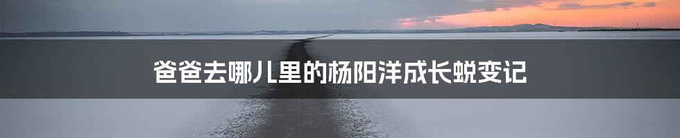 爸爸去哪儿里的杨阳洋成长蜕变记