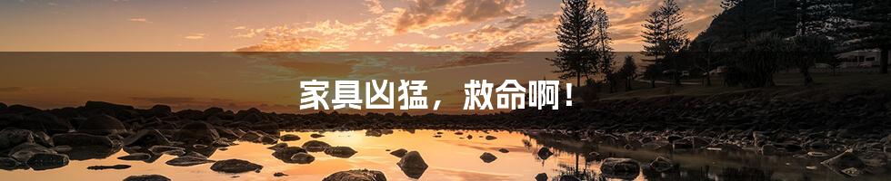 家具凶猛，救命啊！